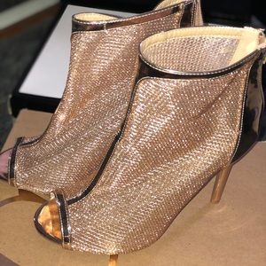 Rose Gold Mesh Bootie